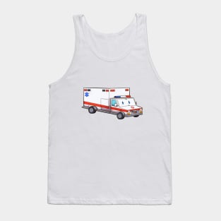 Cute Cartoon Ambulance Car Tank Top